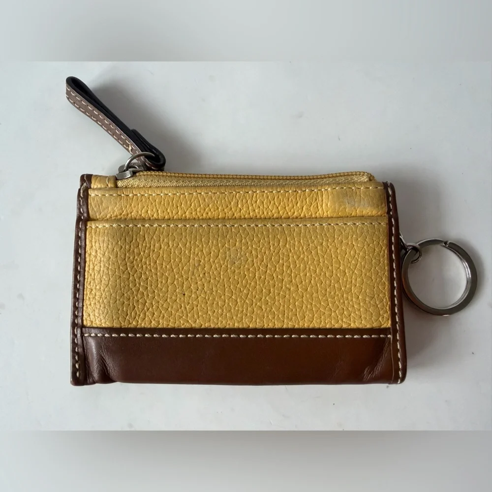 Coach‎ Gold and Brown Leather Accessory